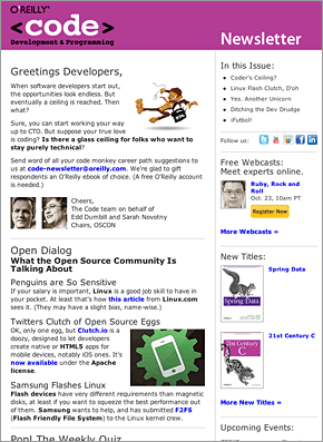 Code Newsletter Sample
