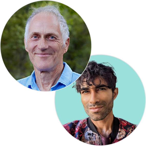 speakers Tim O'Reilly and Addy Osmani