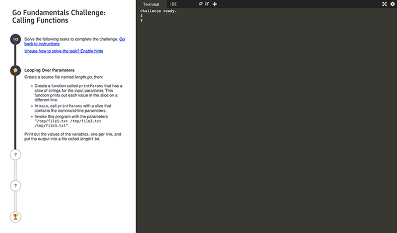 Challenges screenshot