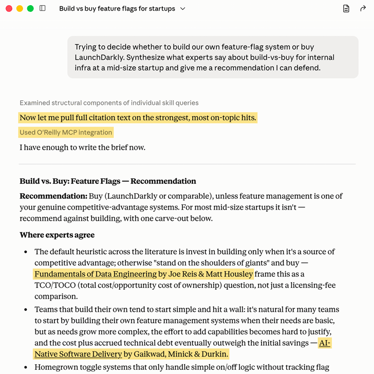 Screenshot of a decision brief generated by Expert Intelligence