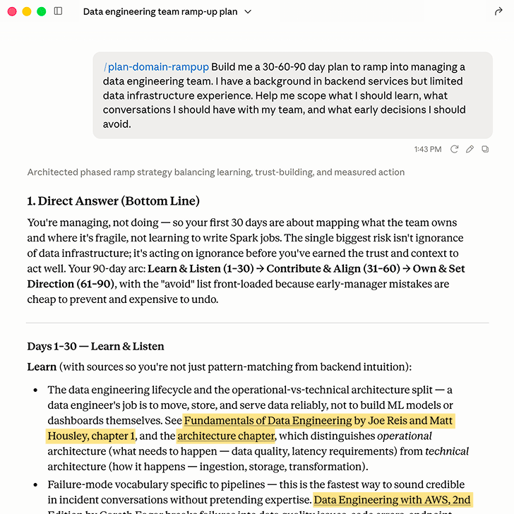Screenshot of a decision brief generated by Expert Intelligence