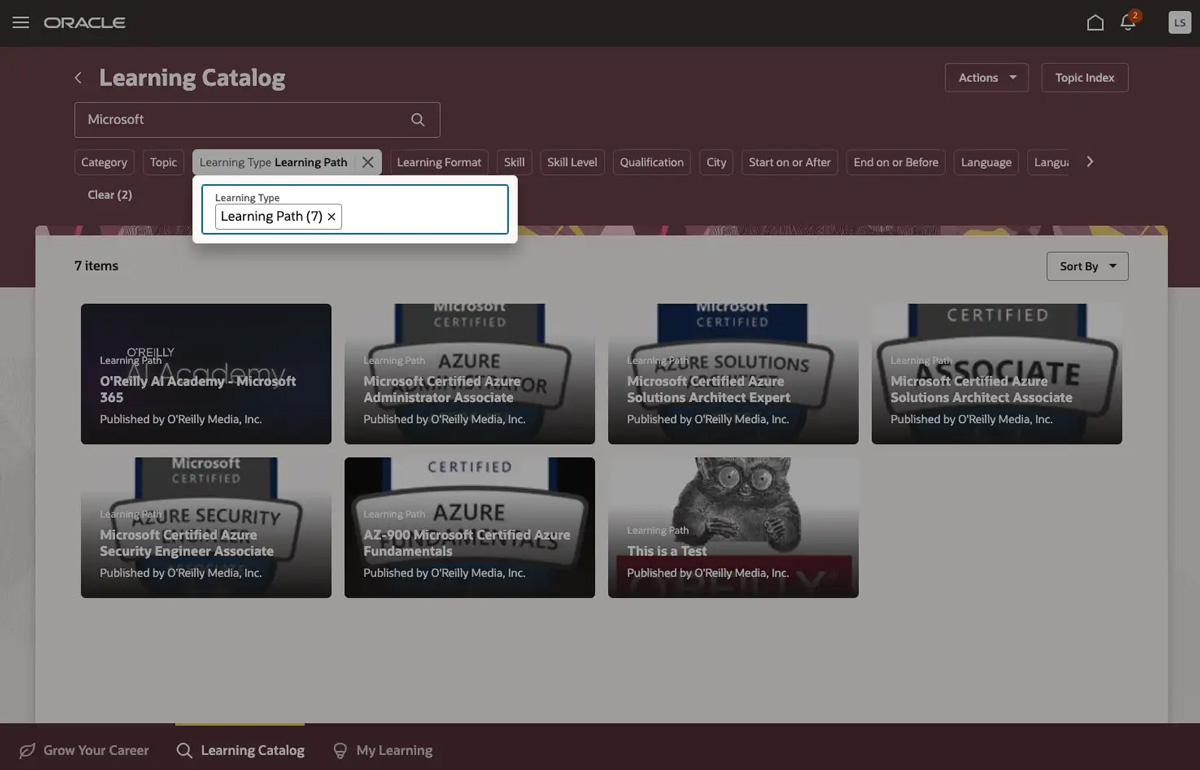 Screenshot of certification guides step 1