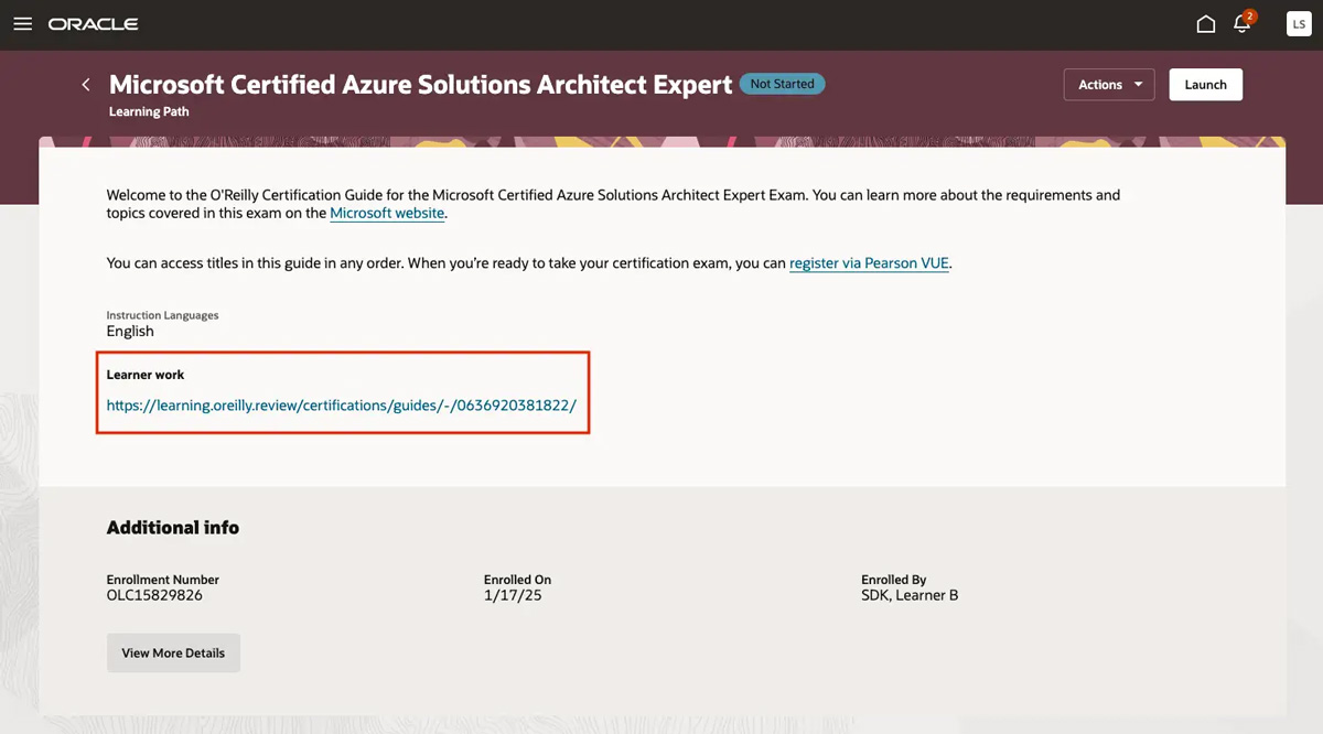 Screenshot of certification guides step 3
