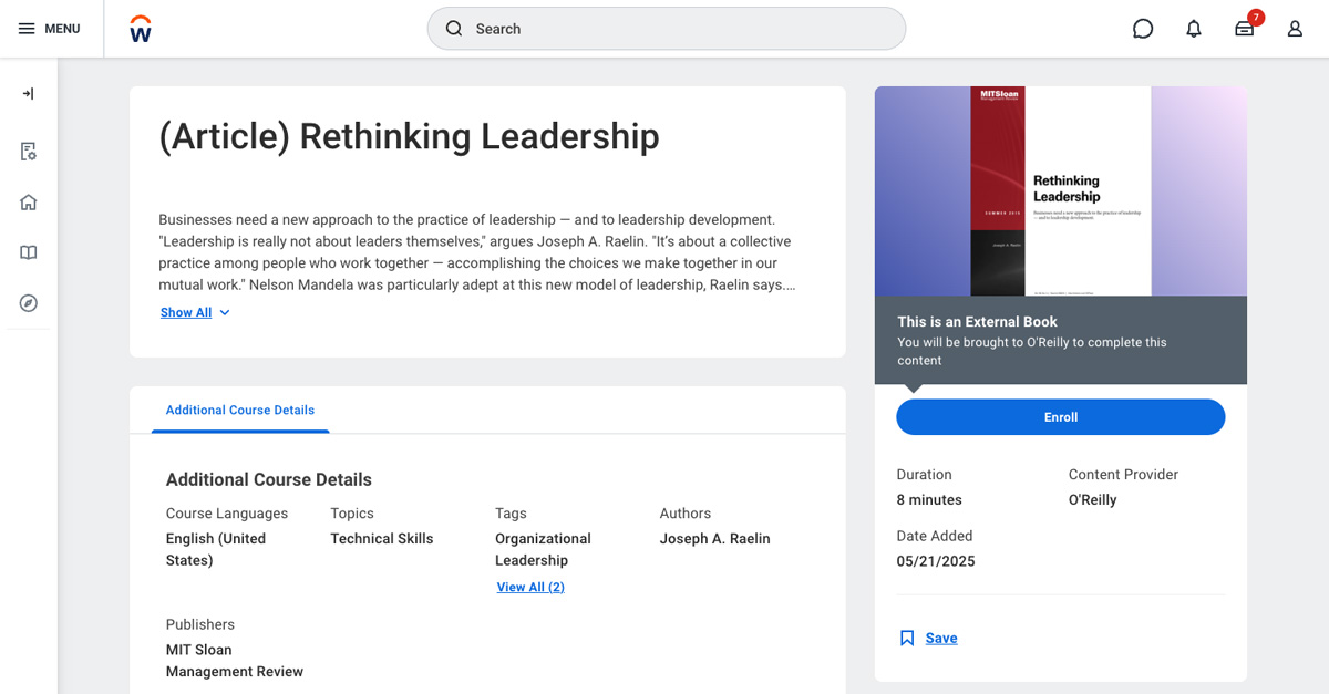 Screenshot of articles & shortcuts step 3
