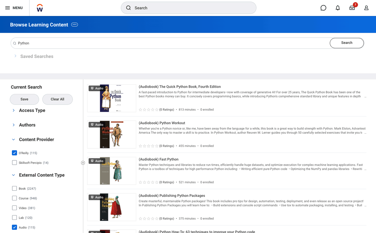 Screenshot of books & audiobooks step 1