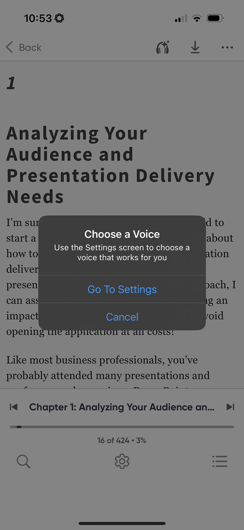iOS text to speach step 2