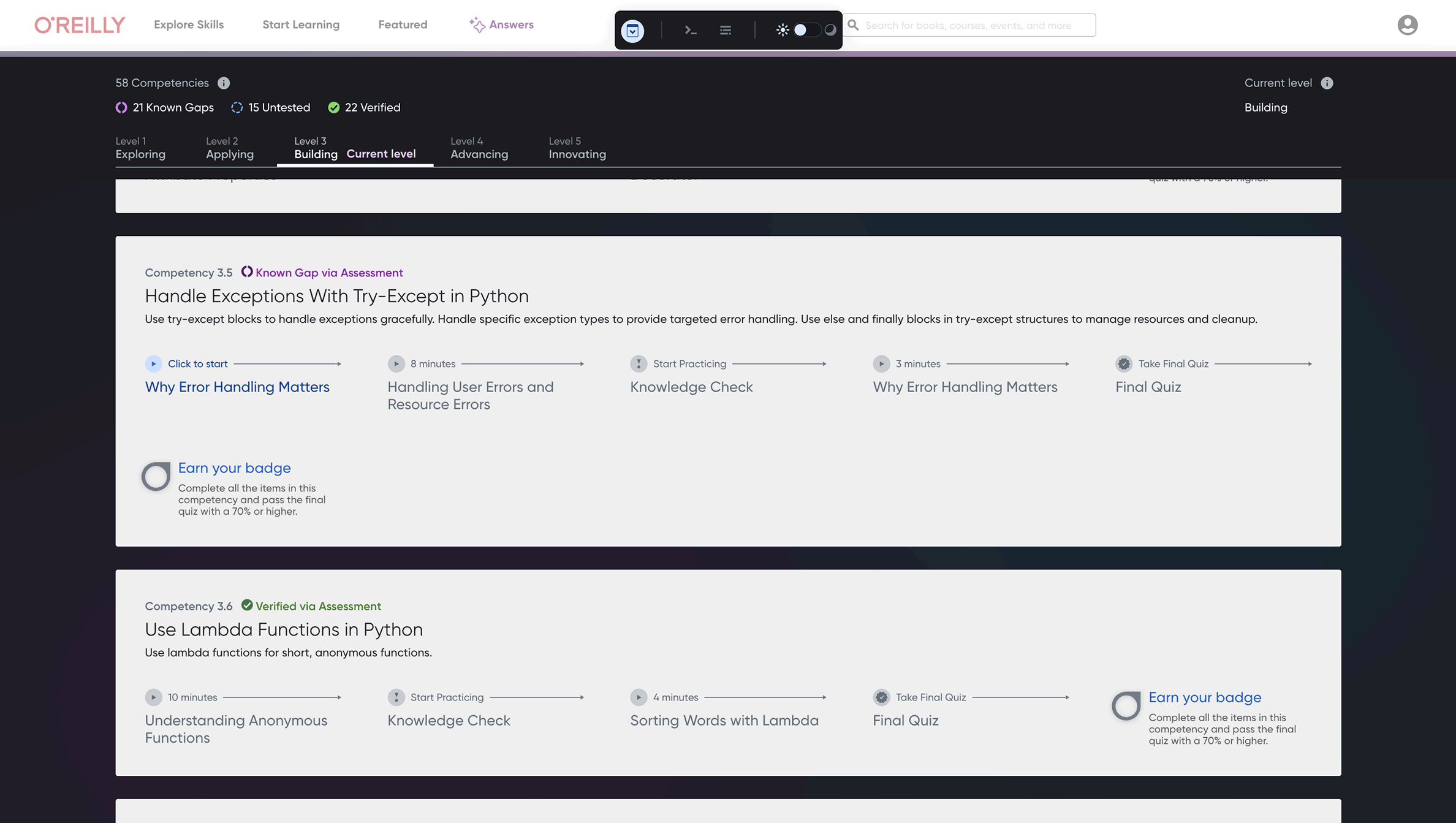 Verifiable skills overview